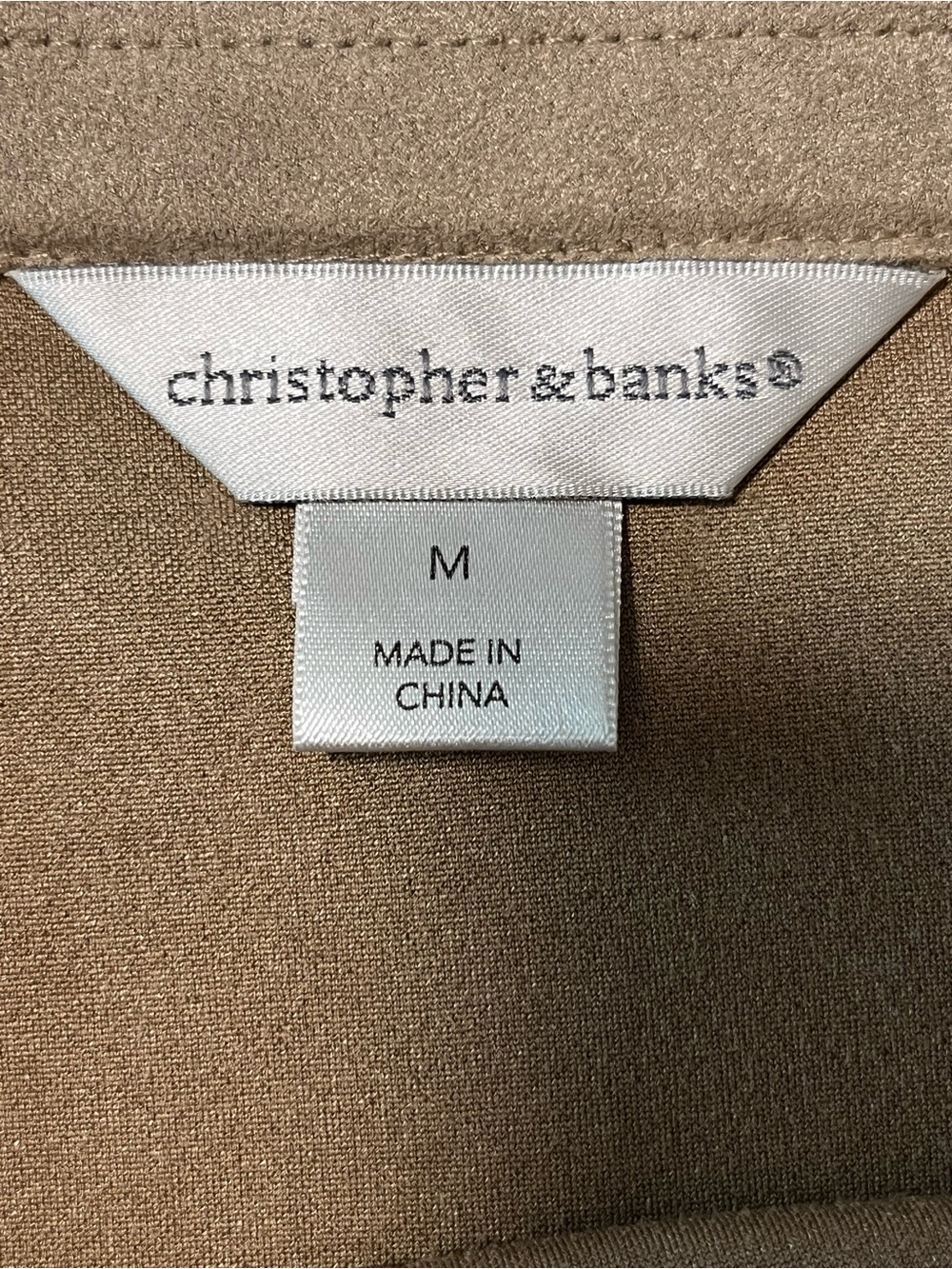 Christopher & Banks Taupe Suede-Look A-Line Skirt Size Medium - Picture 4 of 7